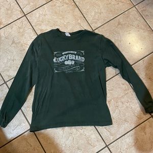 Vintage Green luckybrand long sleeve shirt